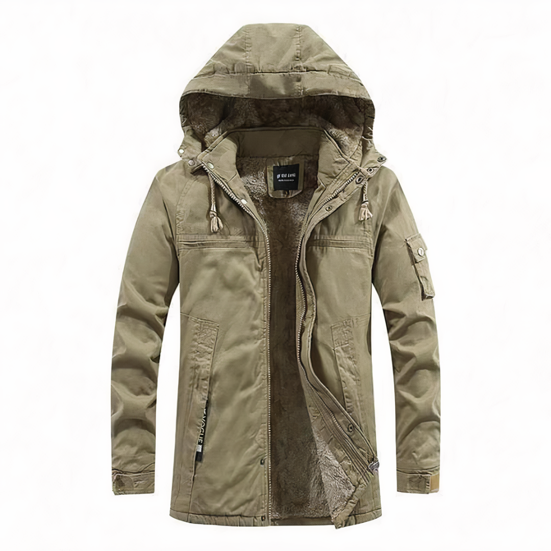 Mens Winter Jacket with Hood Elegant Fit