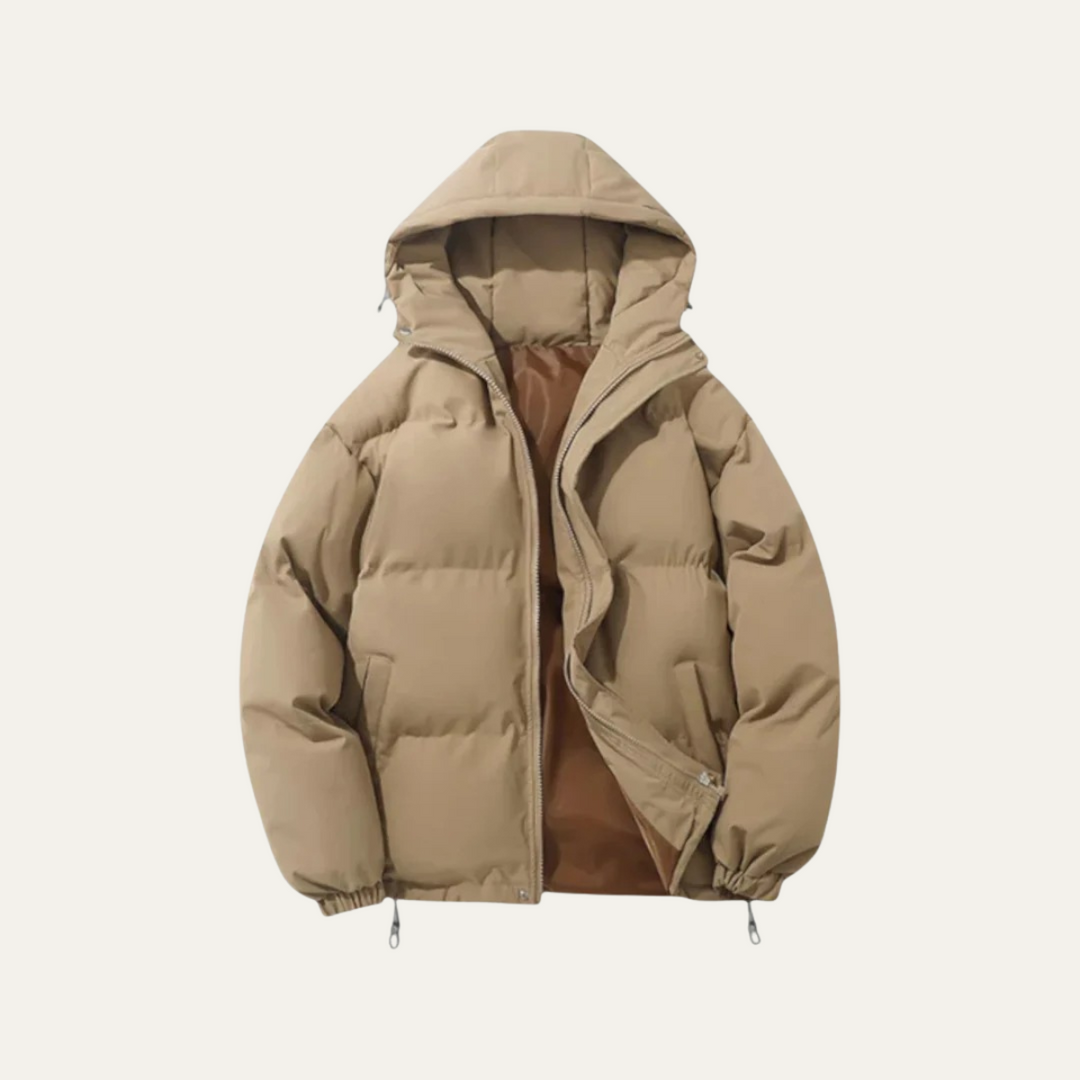 Mens Hooded Puffer Jacket Waterproof Down Insulated Winter Coat