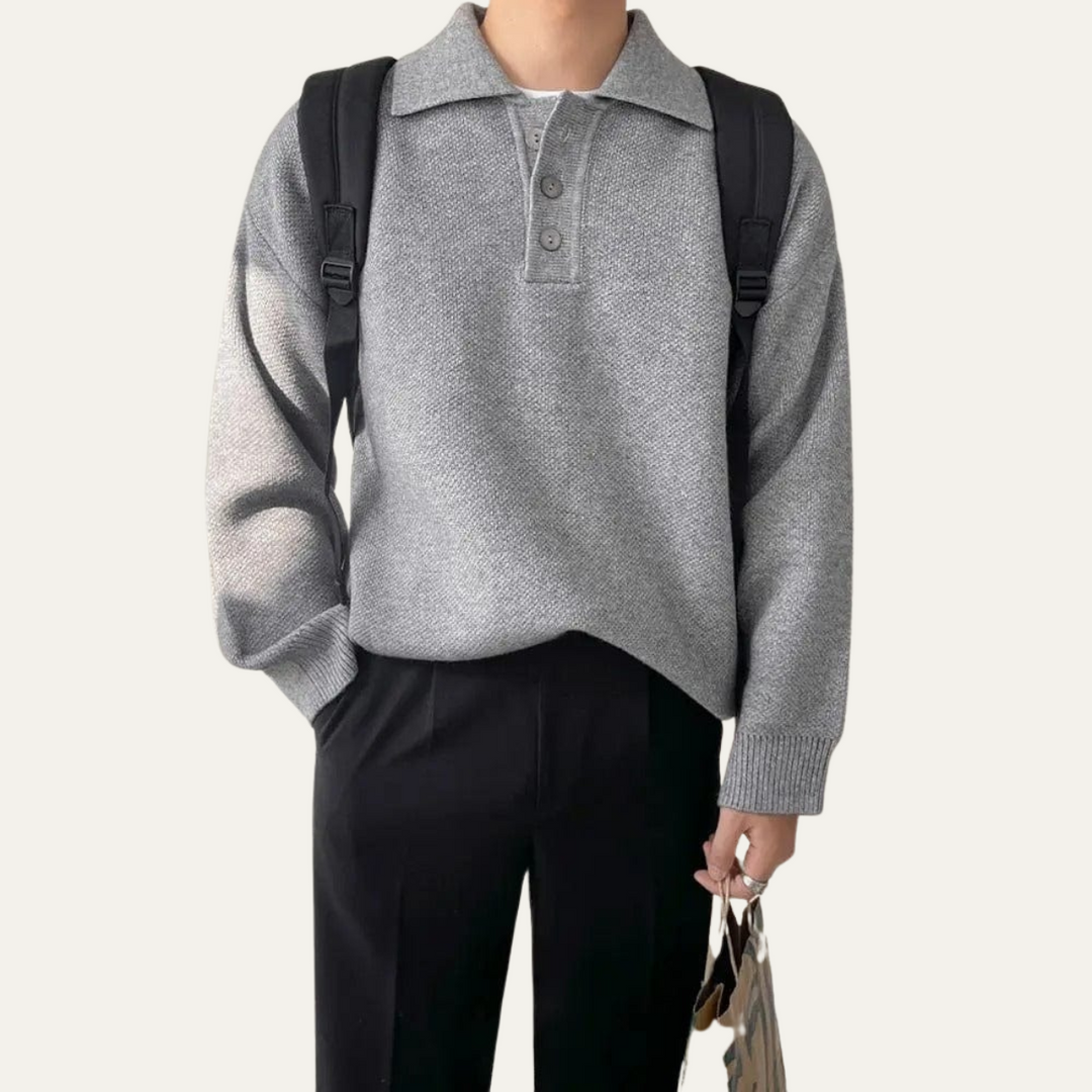 Mens Tailored Polo Jumper Casual Fit
