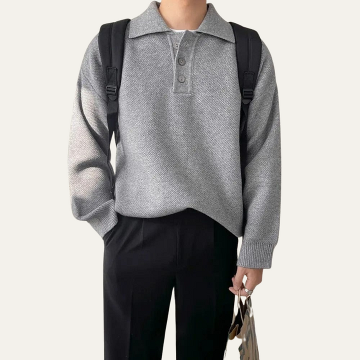 Mens Tailored Polo Jumper Casual Fit