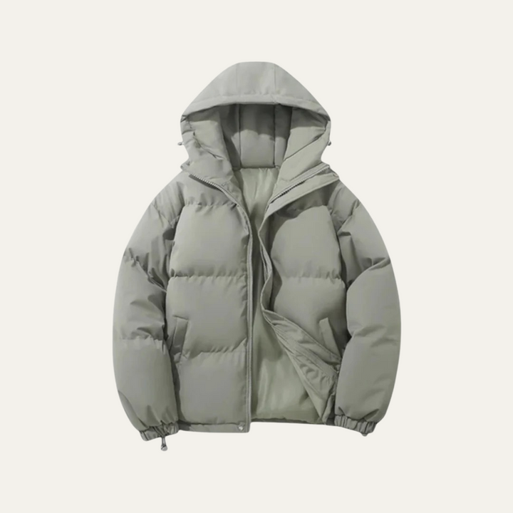 Mens Hooded Puffer Jacket Waterproof Down Insulated Winter Coat