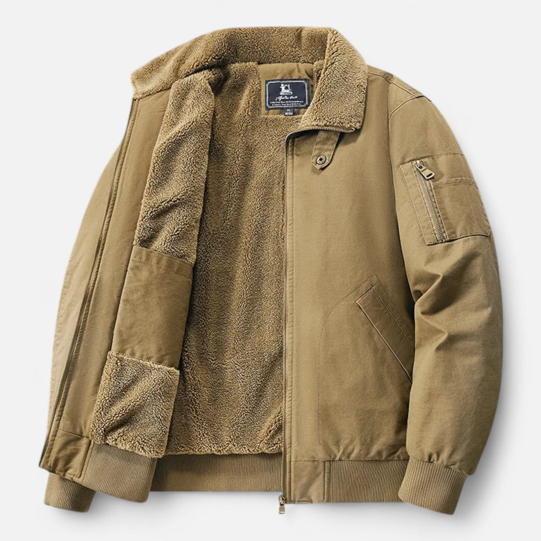 Mens Bomber Jacket Thermal Insulated Warm Fit - BritishMode