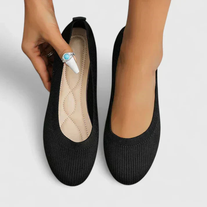 Womens Orthopedic Knit Ballet Flats Slip-On
