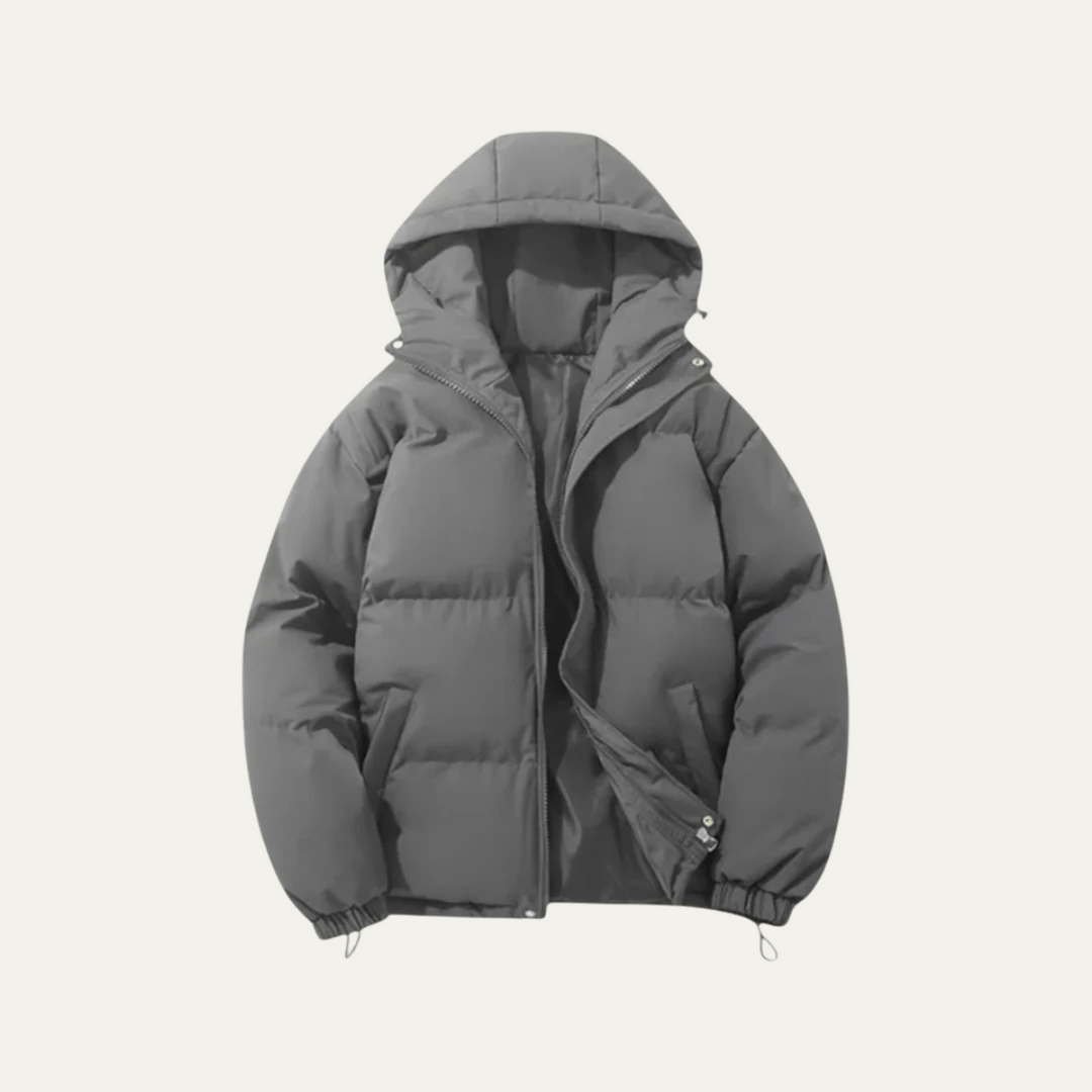 Mens Hooded Puffer Jacket Waterproof Down Insulated Winter Coat