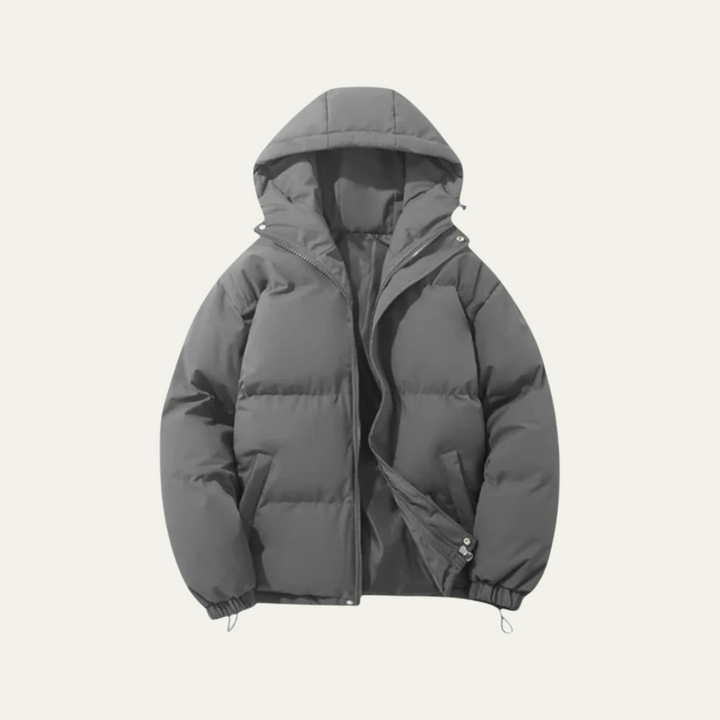 Mens Hooded Puffer Jacket Waterproof Down Insulated Winter Coat