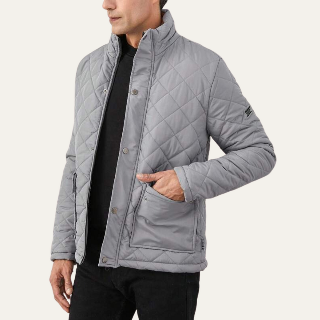 Mens Quilted Barn Jacket Diamond Stitch Pattern