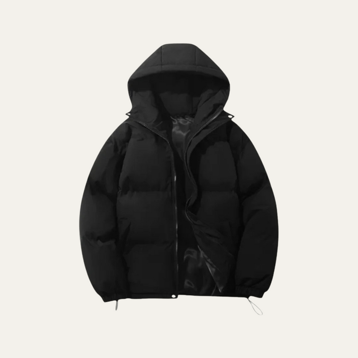 Mens Hooded Puffer Jacket Waterproof Down Insulated Winter Coat - BritishMode