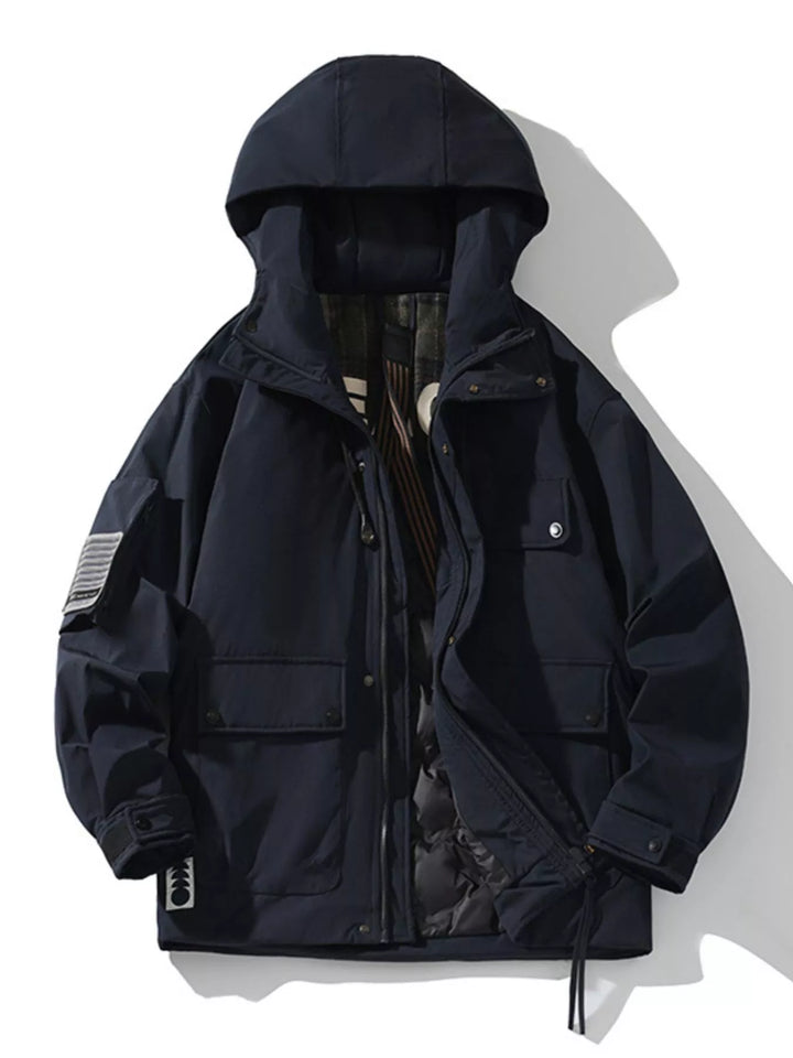 Mens Fleece Hoodie Jacket Large Size Relaxed Fit - BritishMode