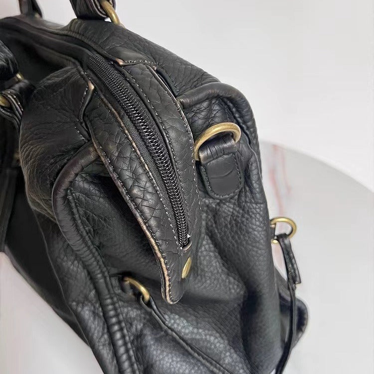 Womens Vintage Leather Shoulder Bag Classic Style