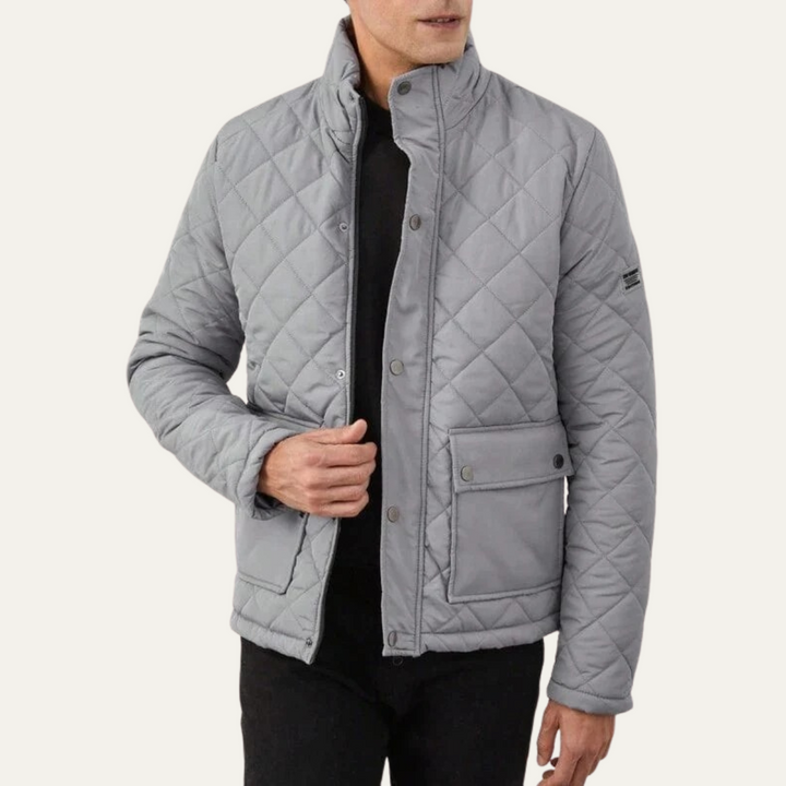 Mens Quilted Barn Jacket Diamond Stitch Pattern