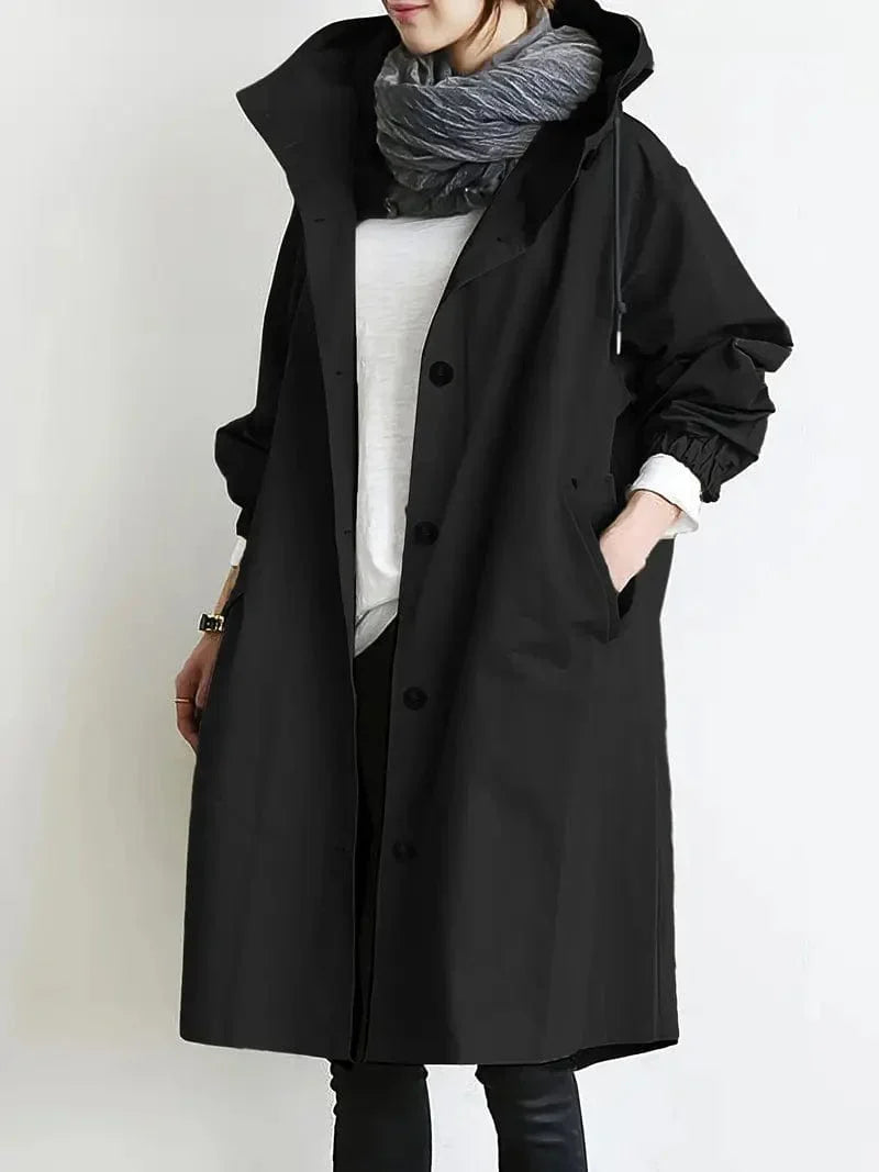 Womens Winter Trench Coat Water Repellent Classic Fit - BritishMode
