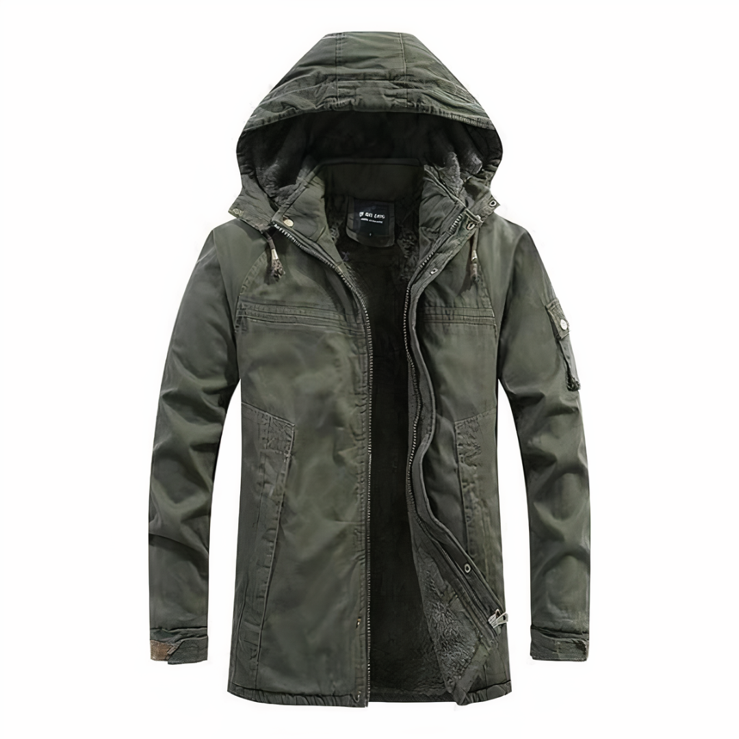 Mens Winter Jacket with Hood Elegant Fit
