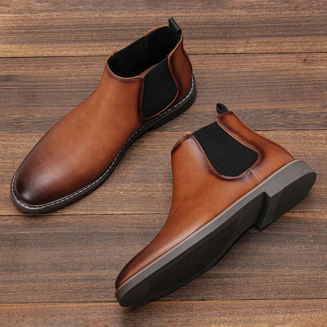 Mens Leather Chelsea Boots Ankle Style