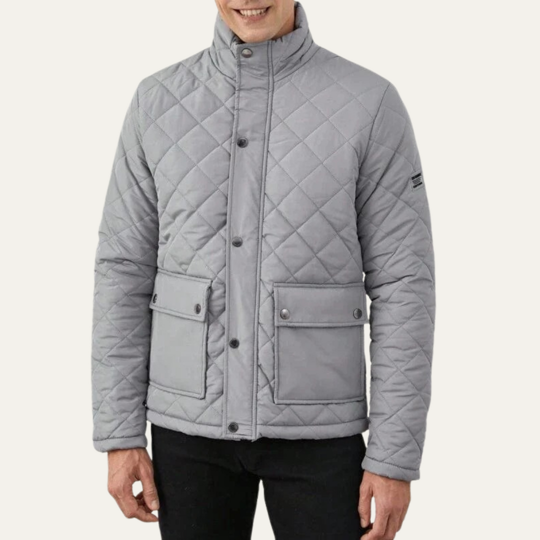 Mens Quilted Barn Jacket Diamond Stitch Pattern