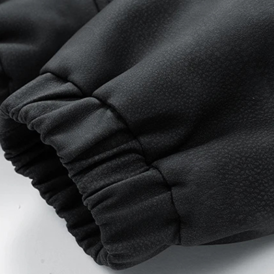 Mens Leather Bomber Jacket with Collar