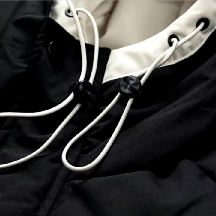 Mens Reversible Puffer Jacket Hooded Wide Baffle