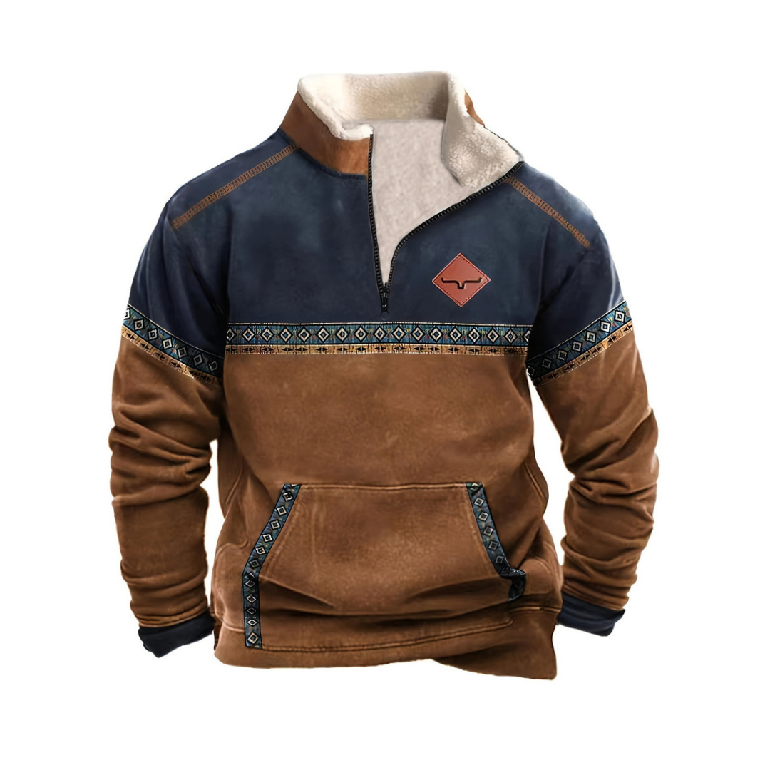 Mens Fleece Sweater Patterned Regular Fit - BritishMode