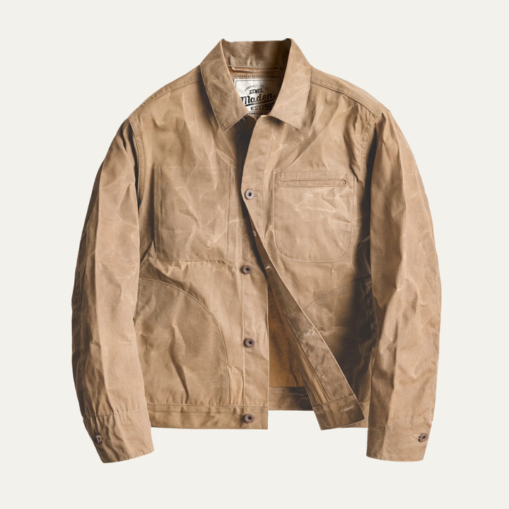 Mens Vintage Canvas Windproof Jacket Classic Fit