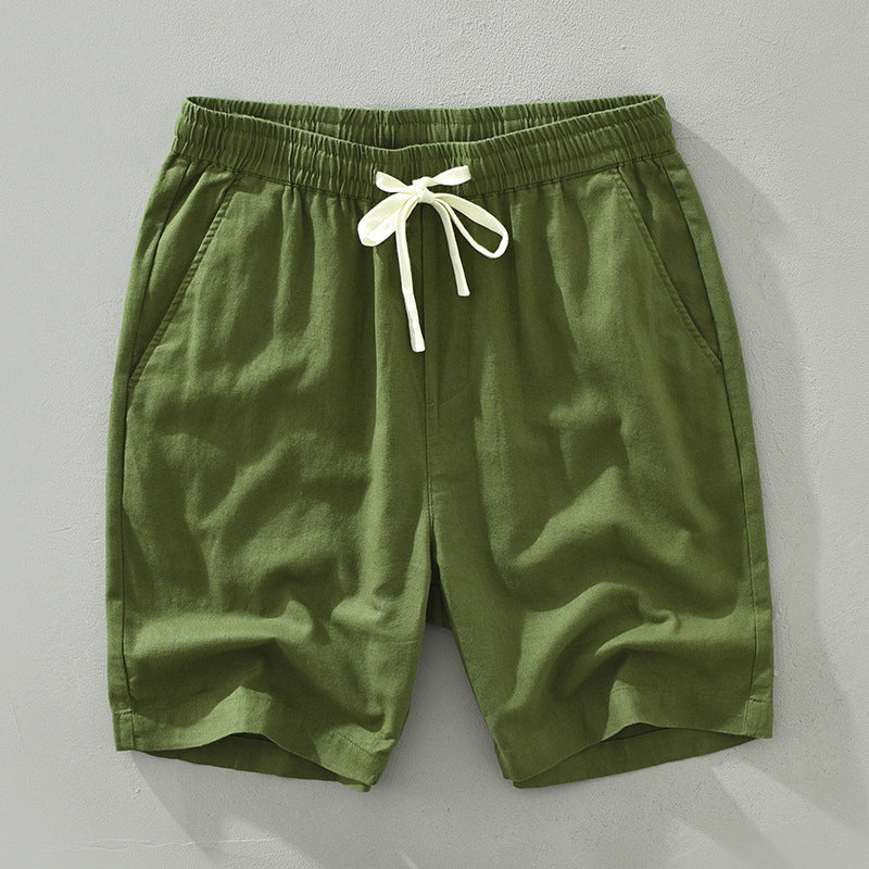 Mens Linen Beach Shorts Relaxed Fit