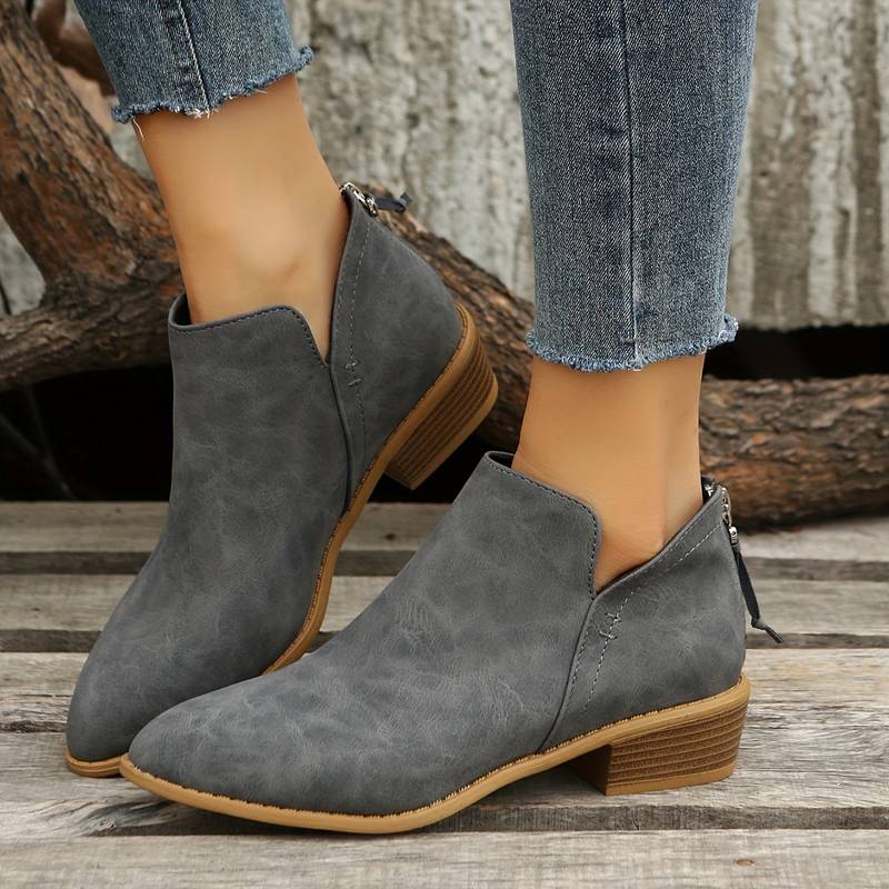 Womens Ankle Boots Leather Comfortable Fit