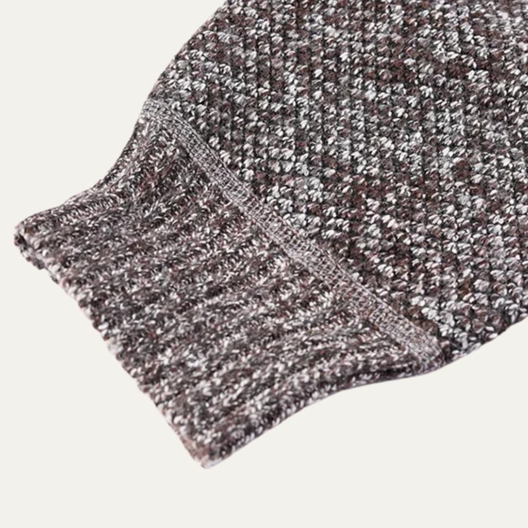 Mens Cotton Zip-Up Knitted Cardigan with Inner Lining