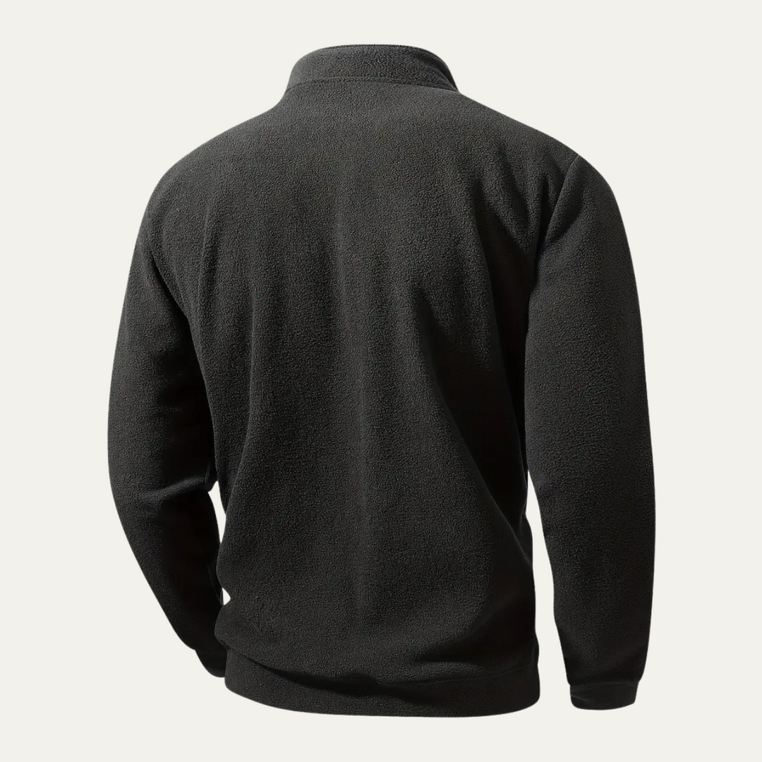 Mens Sherpa Pullover Casual Half Zip