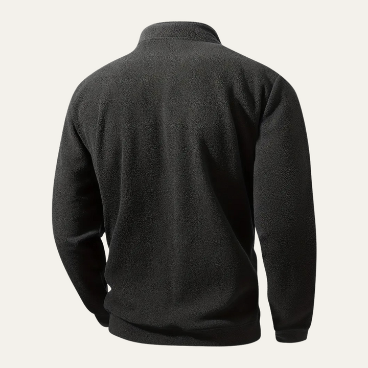 Mens Sherpa Pullover Casual Half Zip