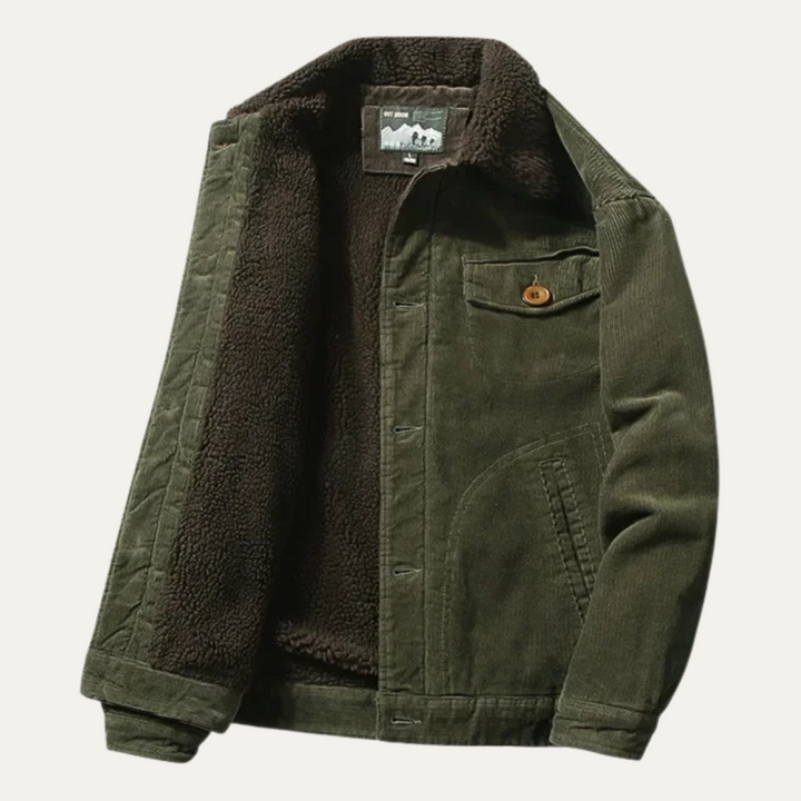 Mens Corduroy Jacket Sherpa Lined Relaxed Fit