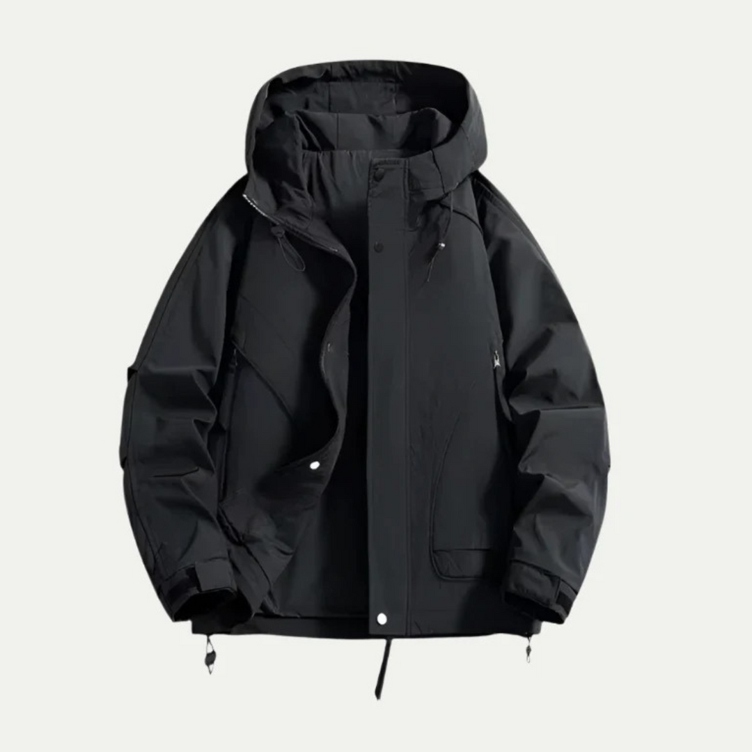 Mens Hooded Windbreaker Lightweight Technical Fit - BritishMode