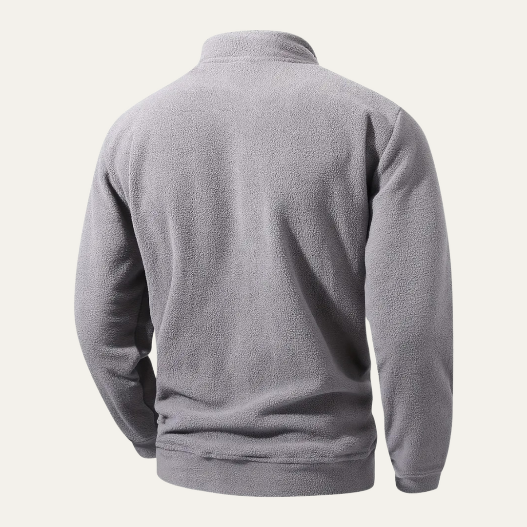 Mens Sherpa Pullover Casual Half Zip