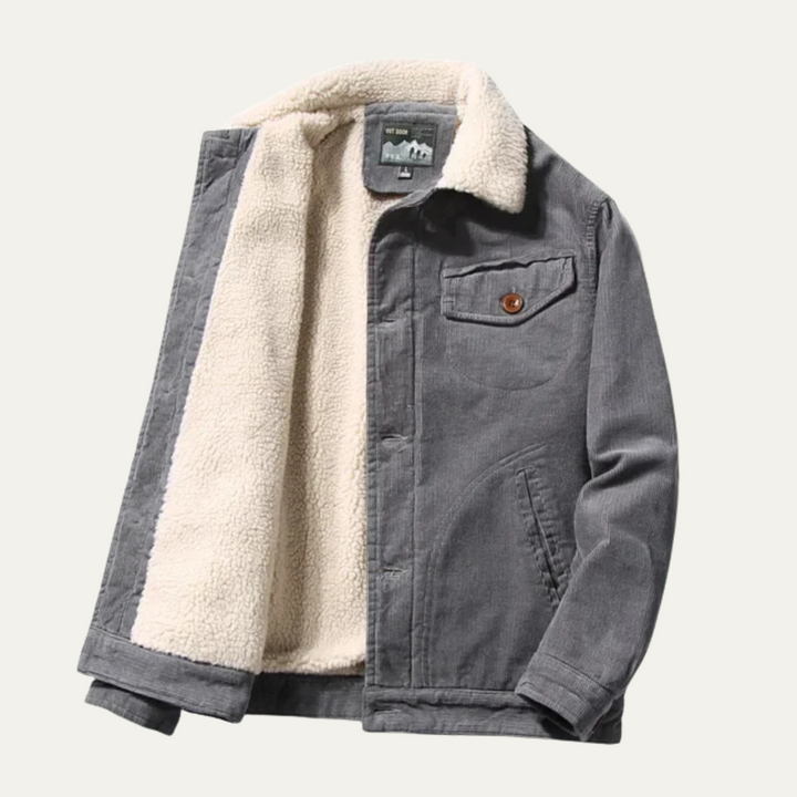 Mens Corduroy Jacket Sherpa Lined Relaxed Fit