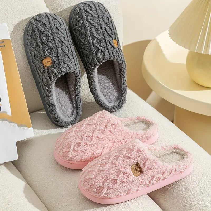 Womens Plush Slippers Soft Comfortable