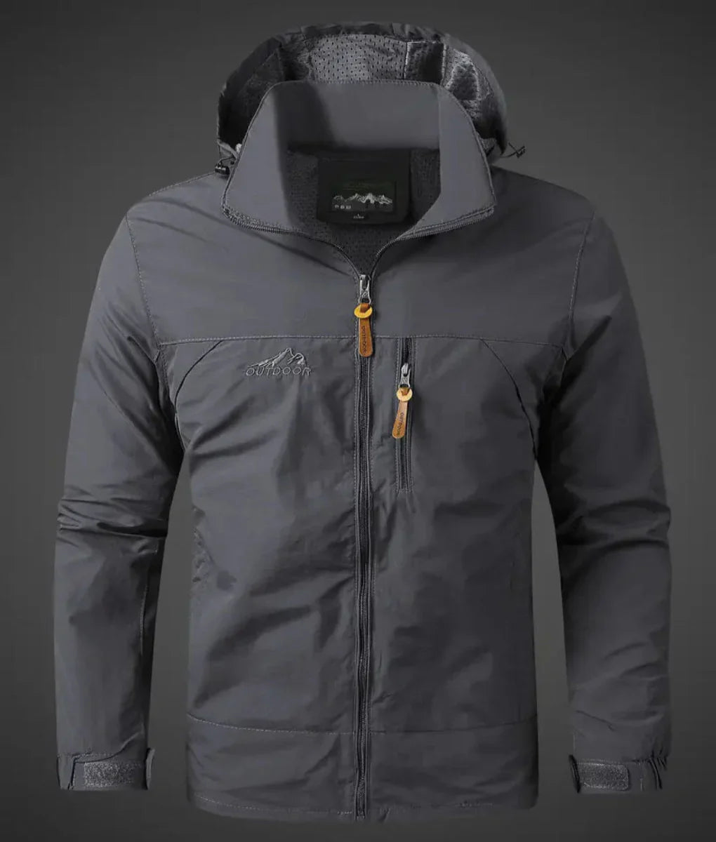 Mens Outdoor Jacket Weather-Resistant Utility Fit