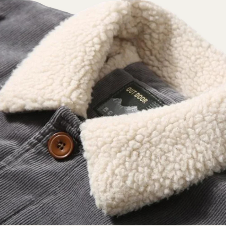 Mens Corduroy Jacket Sherpa Lined Relaxed Fit