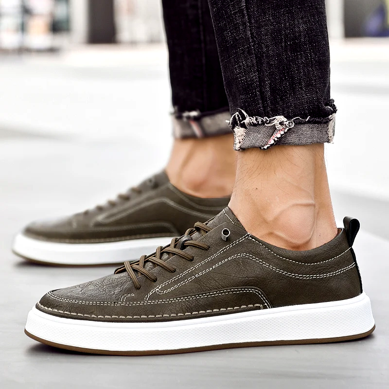 Mens Sneakers Leather Classic Style - BritishMode
