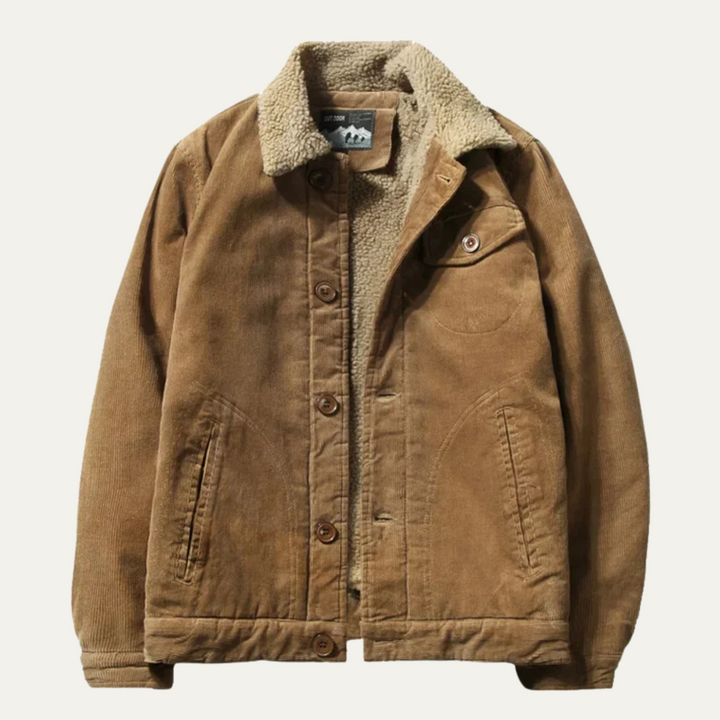Mens Corduroy Jacket Sherpa Lined Relaxed Fit
