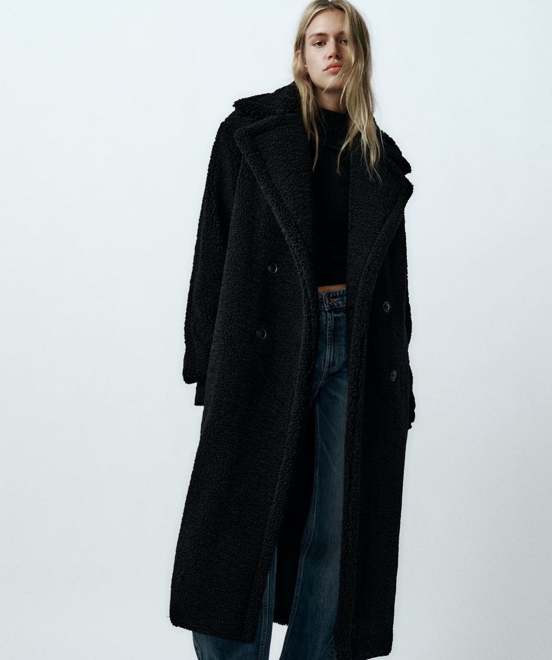 Womens Oversized Long Coat Relaxed Fit