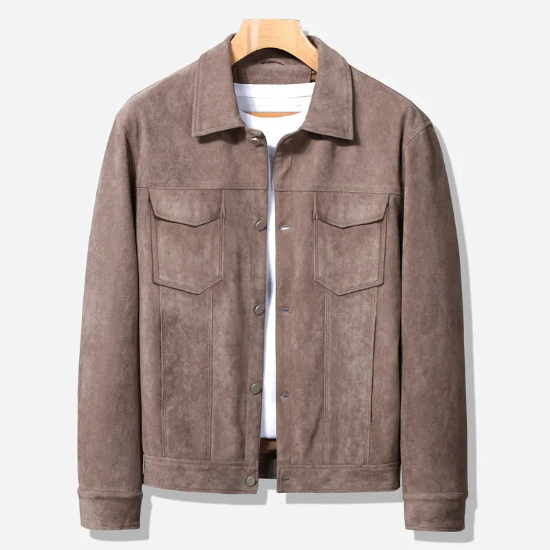 Mens Leather Jacket Casual Relaxed Fit - BritishMode
