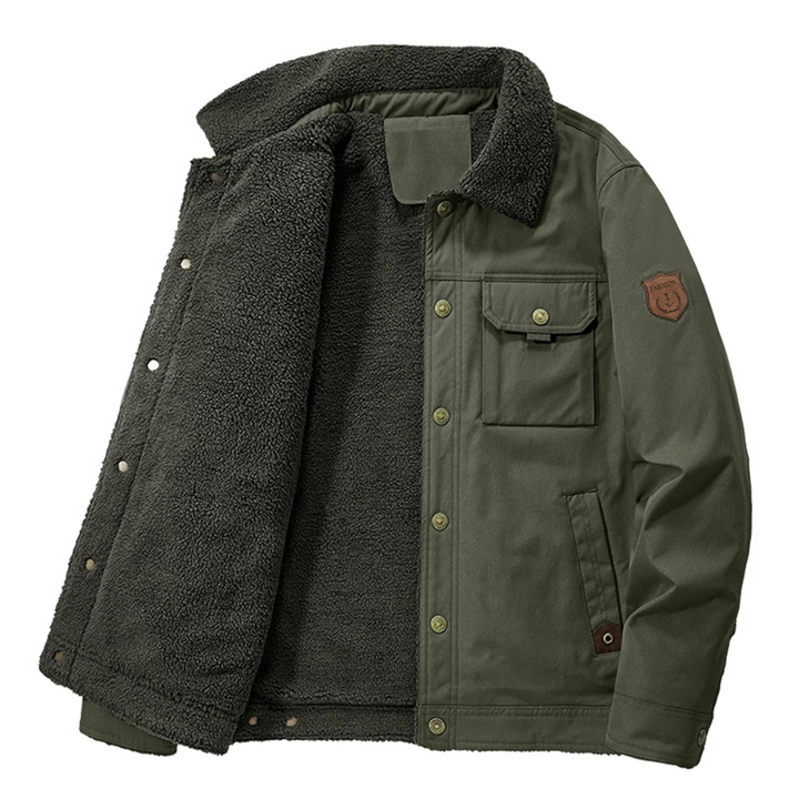 Mens Outdoor Winter Jacket Wool Lined Regular Fit - BritishMode