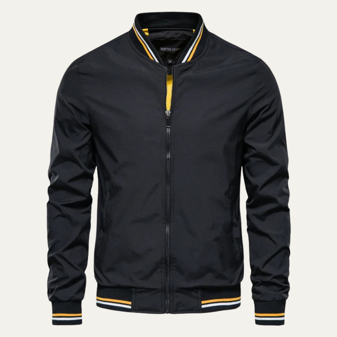Mens Lightweight Bomber Jacket Zip-Up Casual - BritishMode