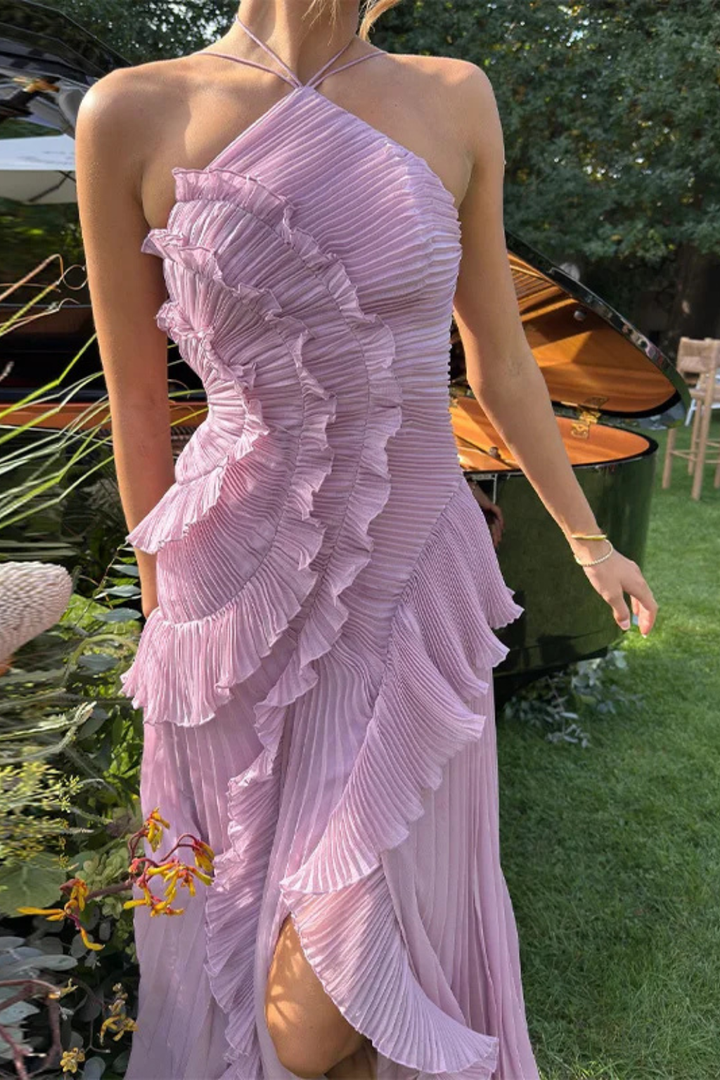 Womens Romantic Flow Dress Wedding Guest