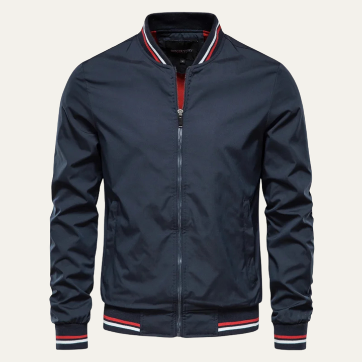 Mens Lightweight Bomber Jacket Zip-Up Casual Fit