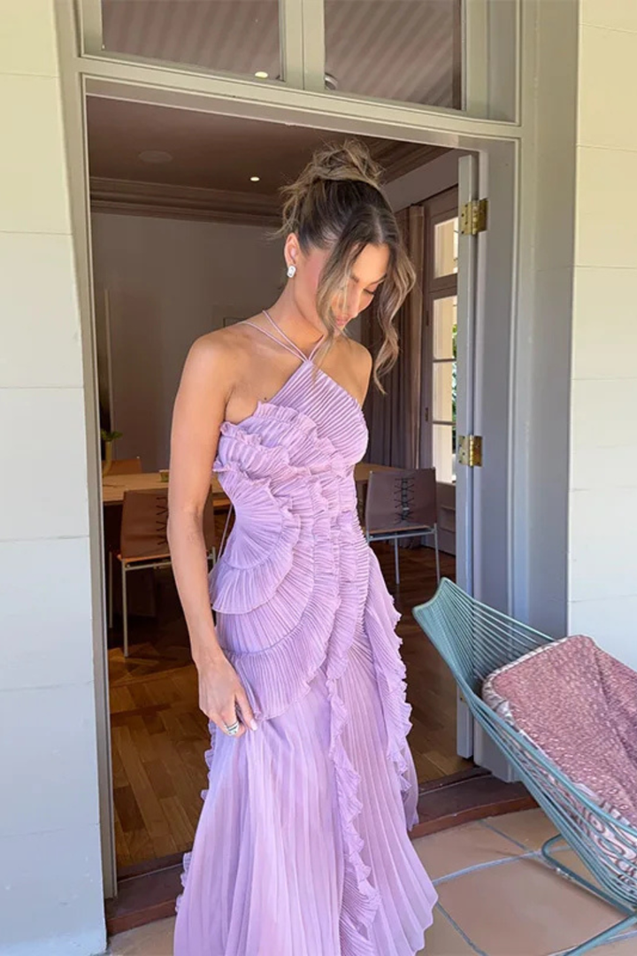 Womens Romantic Flow Dress Wedding Guest