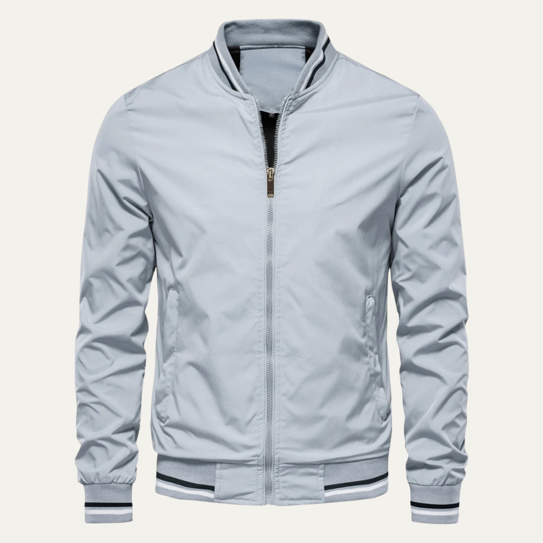Mens Lightweight Bomber Jacket Zip-Up Casual Fit