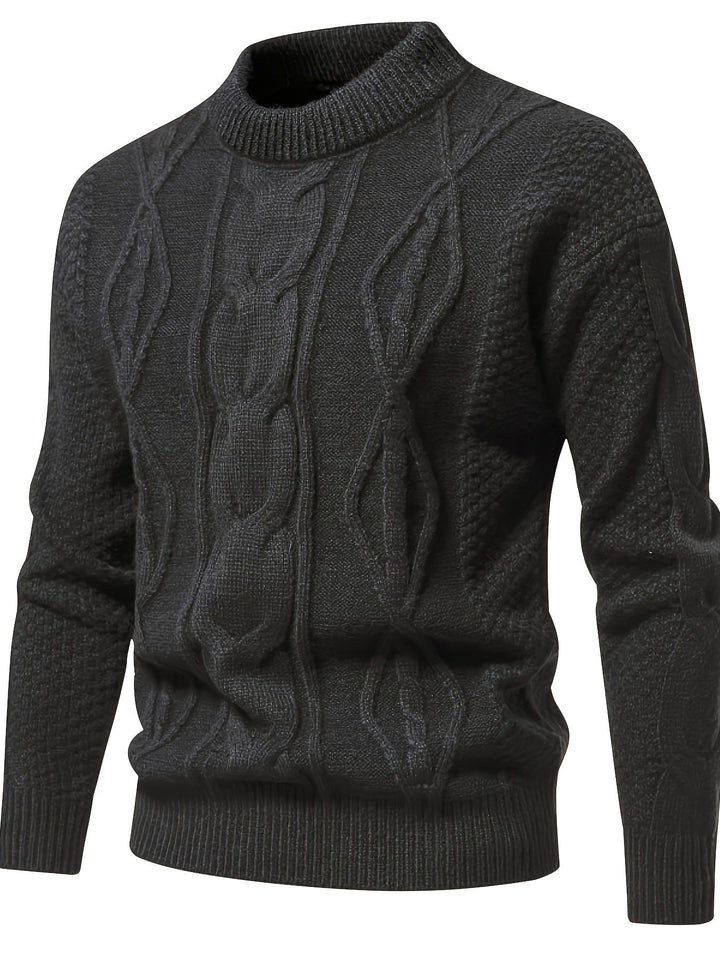 Mens Knit Sweater Vintage Style Regular Fit