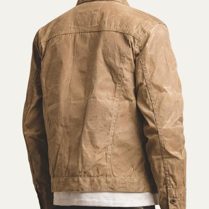 Mens Vintage Canvas Windproof Jacket Classic Fit
