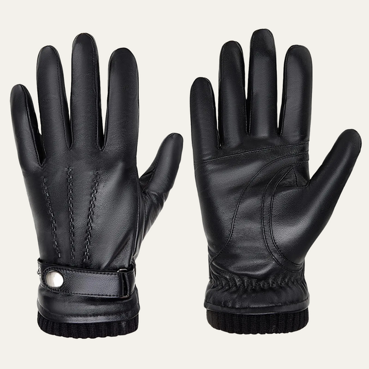 Mens Leather Gloves Fleece Lined Winter Fit - BritishMode