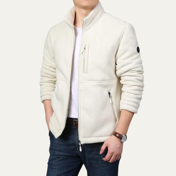 Mens Fleece Jacket Sherpa Lined Full Zip
