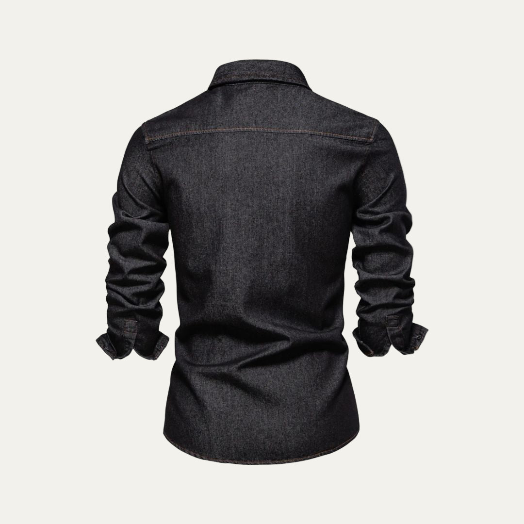 Mens Denim Jacket Heavy Twill Button Front