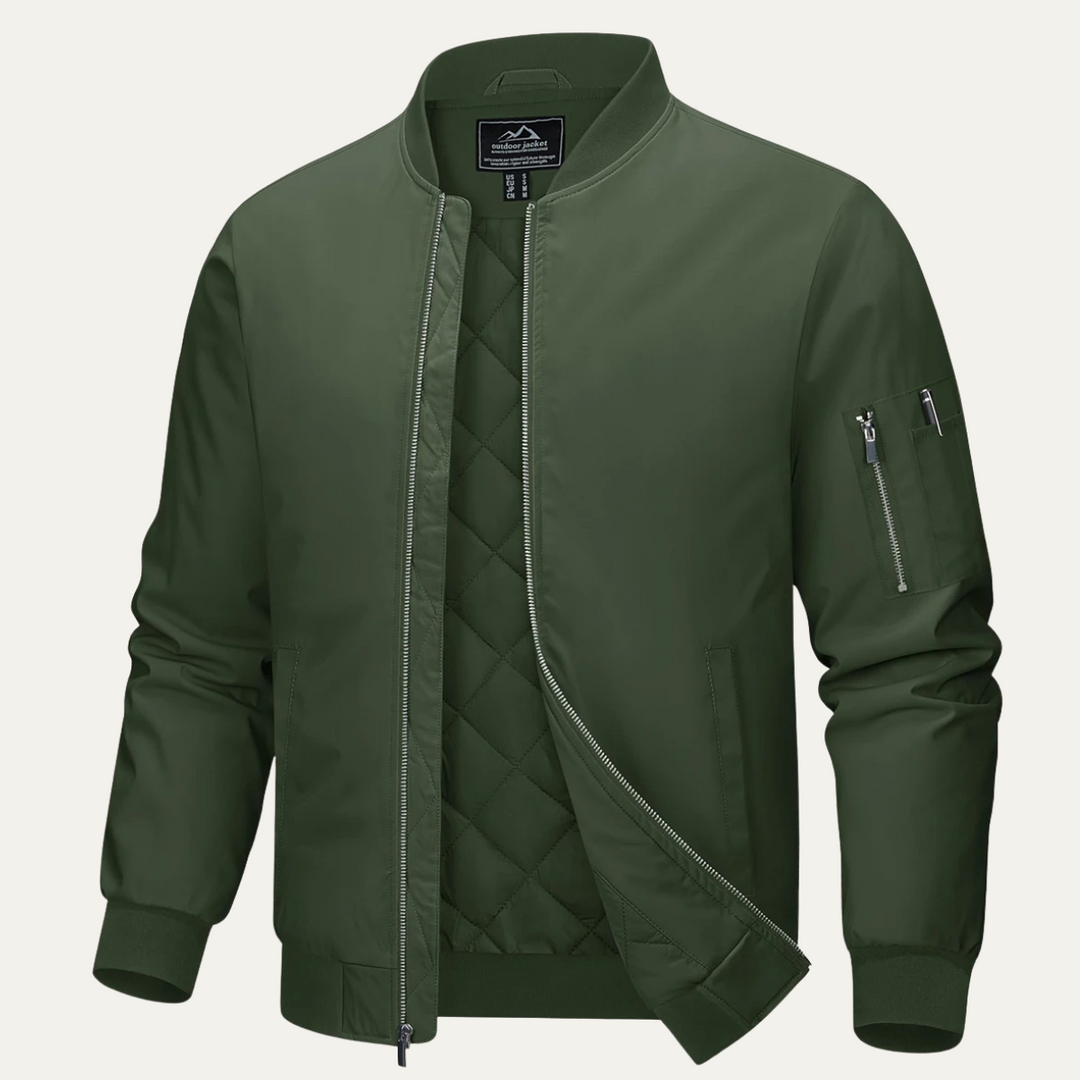 Mens Quilted Bomber Jacket Classic Fit